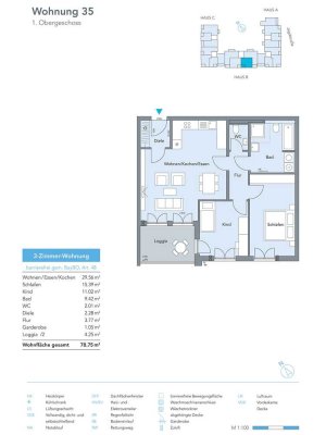 Sonnige 3-Raum-Wohnung mit Balkon und Einbauküche in Freising