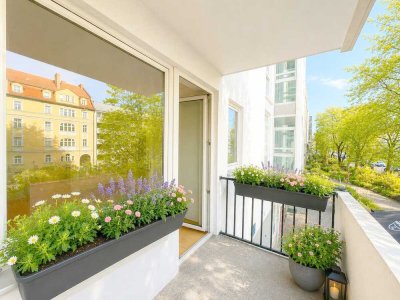1 Zi.-Balkon-Whg. bei Luitpoldpark, Herzogstraße und Bonner Platz in Schwabing, renovierungsbereit