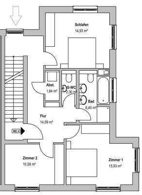 Attraktive 4-Zimmer-Maisonette  mit Dachterrasse in begehrter Lage von Hamburg-Volksdorf