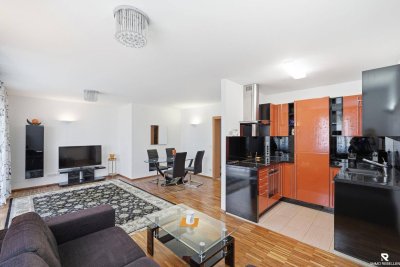 Einziehen &amp; wohlfühlen – voll möblierte 5-Zimmer-Wohnung mit Balkon in bester Lage des 22. Bezirks (Nähe VIC/UNO)