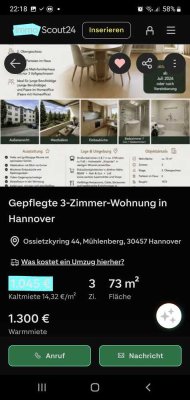 Helle 3  Zimmer Wohnung mit Westbalkon in Hannover