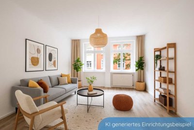 Helle 2 Zimmer-Wohnung mit neuer Einbauküche * Balkon * neue Küche *  schöner Gemeinschaftsgarten