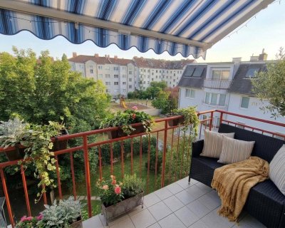 Lichtdurchflutete Wohnung mit Balkon &amp; Grünblick
