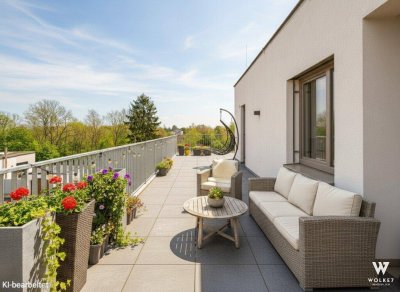 Traumhafte 3-Zimmerwohnung mit großer Dachterrasse: TOP-Zustand | Klimaanlage | Garagenplatz | Ruhelage
