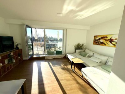 Einziehen und wohlfühlen: möbliertes Penthouse mit großer Terrasse