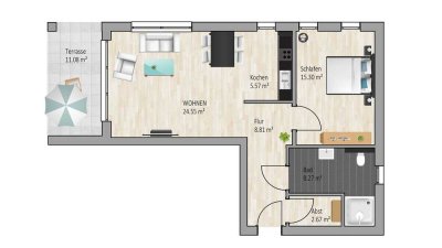 NEUBAU ** 2-Zimmer-Wohnung mit Terrasse **