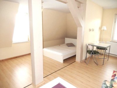 1 R.-Appartement mit Laminat, möbliert, Waschmaschine, Dusche,  Neue Gaspreise sind kalkuliert !!!