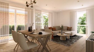 3 Zimmer Neubau-Erdgeschosswohnung in Münster-Gremmendorf