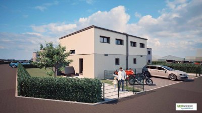 Provisionsfrei direkt vom Bauträger: Doppelhaushälfte in Niedrigstenergiebauweise, mit PV-Anlage (am Dach)