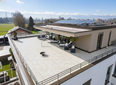 Exklusive Penthouse-Wohnung | 85m² Wohnfläche | 188m² Terrasse | 3 Zimmer | TG-Stellplatz | Koblach | Bergblick