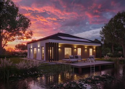 Luxus von Weite und Natur verbunden mit kompaktem Lebensstil auf einer Ebene. Danhaus.