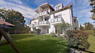 Moderne Wohnung Unterschleißheim: ca. 85 m², 2 Schlafzimmer, Terrasse, ruhig & zentral, viel Garten