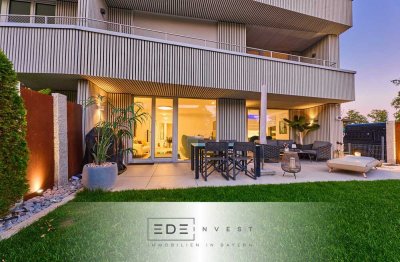 Luxuriöse 3-Zimmer-Gartenwohnung nur wenige Schritte zum Ammersee mit TG Stellplatz & Aufzug