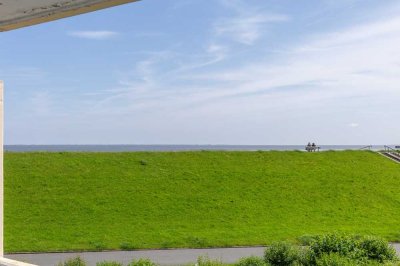 Ferienwohnung mit Meerblick, Balkon, Garage, Schwimmbad und Sauna in bester Lage