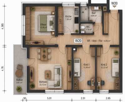 Lebendiges Zuhause: 4-Zimmer-Wohnung mit Balkon in Kassel