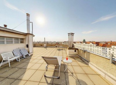 Einkaufen am Schlingermarkt, Eis vom Perugini und relaxen auf der gemeinschaftlichen Dachterrasse: Besser geht Floridsdorf nicht!