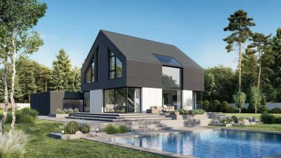 Luxuriöser Neubau auf großem Grundstück mit Gästehaus und Doppelgarage zu verkaufen!