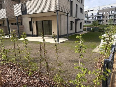Erstbezug: 2-Zimmerwohnung mit privatem Eingang und 200 m² privatem Garten im Quartier 52 Nord