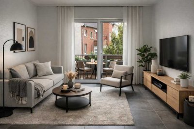 Freistehende 3-Zimmer-Wohnung mit ruhig gelegenem Sonnenbalkon