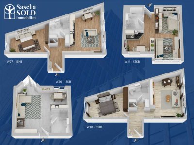 Paket für Investoren: 4 vermietete Wohnungen mit Stellplätzen in Dudweiler-Mitte, Saarbrücken