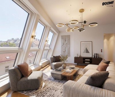 Erstbezug Exklusives Dachgeschoss Penthouse mit Direkter Liftzugang 120mm2 // und Revitalisierten Altbau // Luftwärmepumpe &amp; Fußbodenheizung