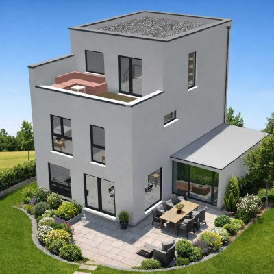 Attraktive Doppelhaushälfte mit Keller in gefragter Lage von Korntal. Kita, Spielplatz und eine gute