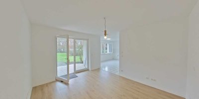 Altersgerecht und barrierearm: Ebenerdige Wohnung mit Terrasse und nah am Wasser