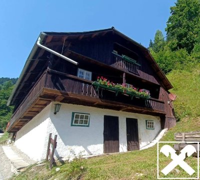 Traditionelles Almhaus zwischen Naturpark Weißensee und Sportberg Goldeck
