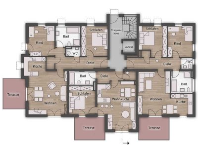 beziehbar Anf. 2026 ! 3-Zimmer-Whg. im 1.OG mit überd. Südbalkon