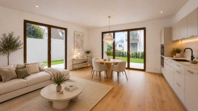 Komfortable Zwei-Zimmer-Wohnung mit Terrasse und Garten