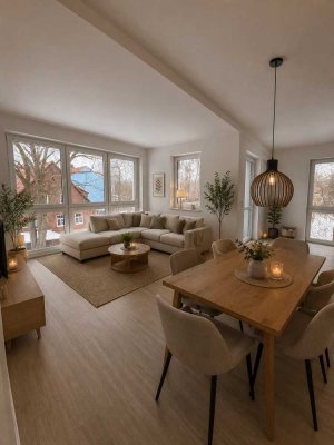 Zur Selbstnutzung! schöne 4-Raumwohnung mit Vollbad, FB-Hzg., HWR, Kamin & Süd-Balkon