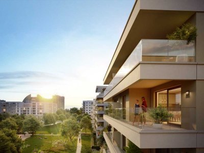 Frühlingsaktion* – Exklusive 3-Zi.-Wohnung in Naturnähe mit Südbalkon und direktem Parkblick