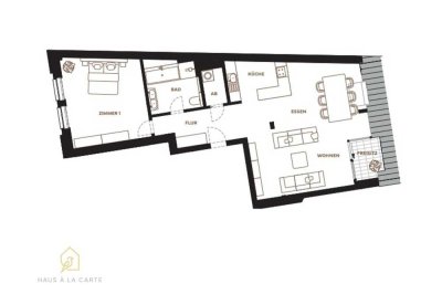 Erstbezug: 2 Zimmer Dachgeschosswohnung mit Balkon und Blick über den Sedansberg Wuppertal