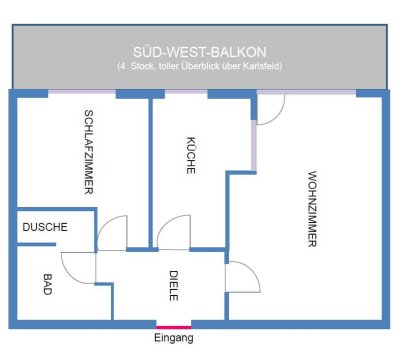 Schicke, moderne 2 Zimmer Wohnung im Zentrum von Karlsfeld mit traumhaften Ausblick über Karlsfeld
