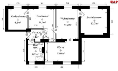 Ein Zuhause zum Verlieben: lichtdurchflutete Räume, ein durchdachter Grundriss &amp; viel Platz für Familien – teilsanierte 4-Zimmer-Wohnung mit sonnigem Weitblick!