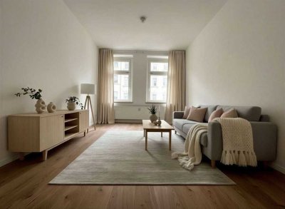 *Neu!* Stilvolle Wohnung in Gohlis – frisch renoviert mit Balkon, Küche und Tageslichtbad �