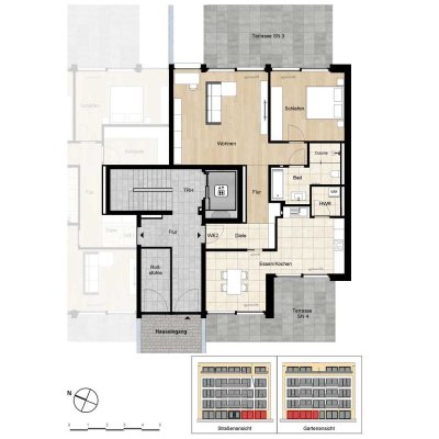 Whg. 2: 2 Zimmer im EG mit Gartenanteil