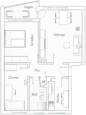 Sanierte 3 Zimmerwohnung in toller Lage