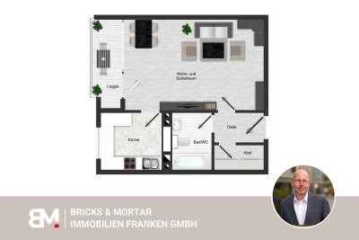 Gepflegte 1-Zimmer-Wohnung mit Balkon in Nürnberg-Langwasser für Eigenbedarf oder Kapitalanlage