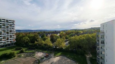 Wohnung im sechsten Stock mit 1,5 Zimmern mit Blick auf Stuttgart - NUR mit volle Inventarübernahme