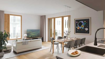 Neubau 3-4 Zimmerwohnung mit Ankleidezimmer in Bestlage mit Süd-Westterrasse