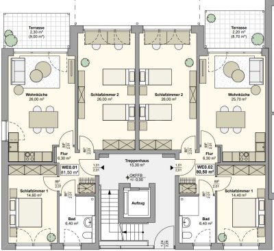 Modernste 2,5 - 3,5 Zimmerwohnung im NEUBAU mit WBS in Bochum-Westenfeld