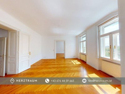 Einzigartige Erkerwohnung mit Panoramablick – 124 m² Altbauflair im 19. Bezirk