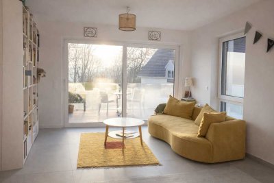 Neubau + ruhig + Naturblick + energieeffizient (3 Zi, Balkon)