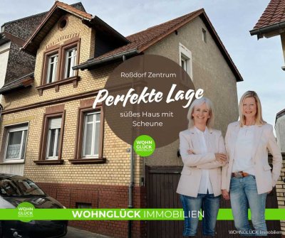 Roßdorf Zentrum - Zwei Wohnungen mit großer Scheune