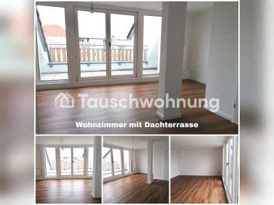 Tauschwohnung: Helle 2 Zimmer Dach Maisonette mit Balkon und Wanne