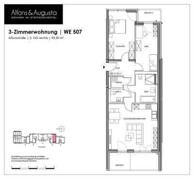 Alfons & Augusta: 3-Zimmer-Wohnung im zweiten Obergeschoss
