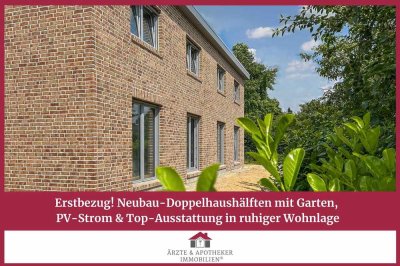Erstbezug! Neubau-Doppelhaushälften mit Garten, PV-Strom & Top-Ausstattung in ruhiger Wohnlage