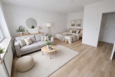 Moderne, helle 1-Zimmer-Wohnung mit Balkon & neuer Einbauküche - Ruhig gelegen