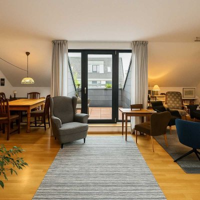 Dachgeschosswohnung mit zwei Terrassen, Garage und Aufzug in Aachener-Innenstadt
